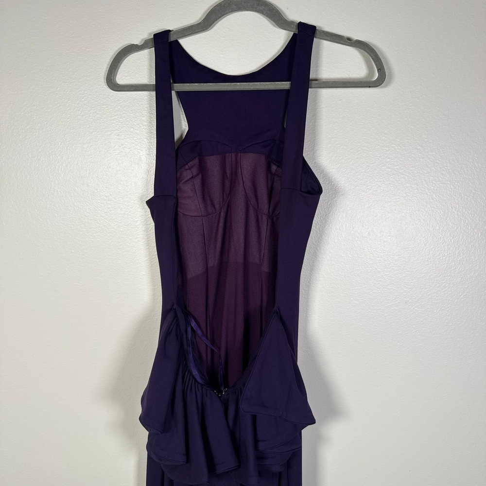 Jovani Gown Women 4 Purple Open Back Halter Neck Formal Dress Style 37592 - Picture 5 of 16